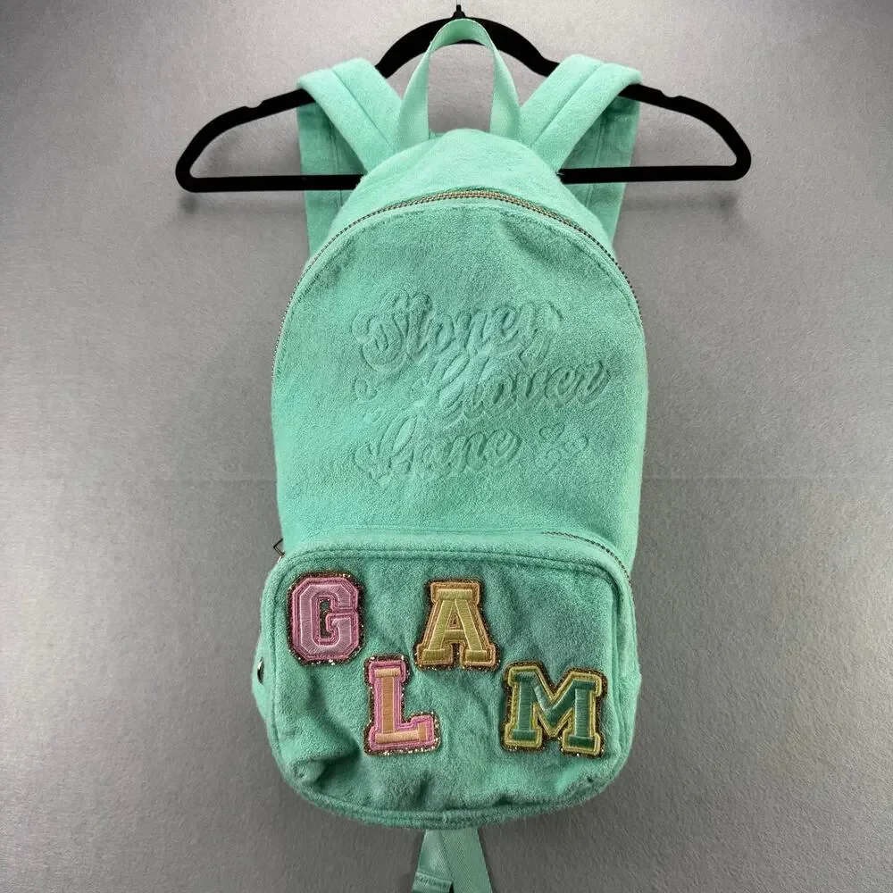 Stoney Clover Lane Mint Green Glam Backpack with Patches